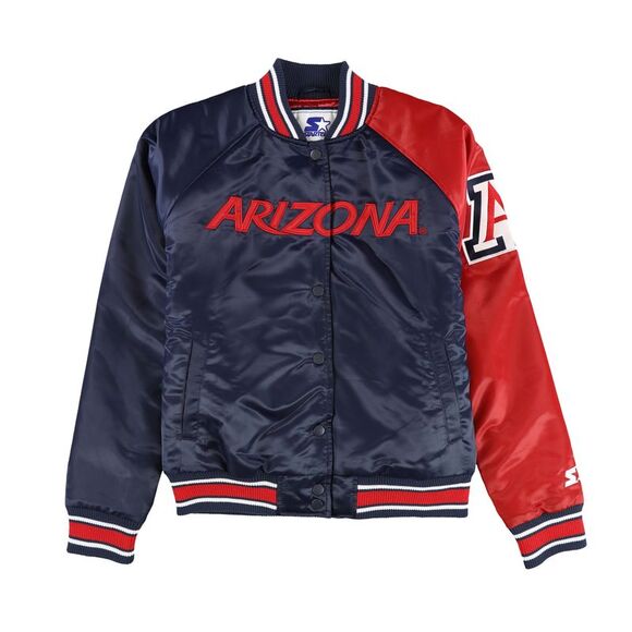 STARTER Womens University of Arizona Satin Varsity Jacket NWT
